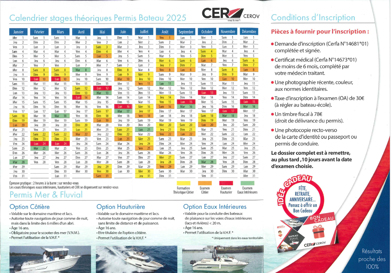 Calendrier 2025